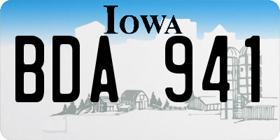 IA license plate BDA941