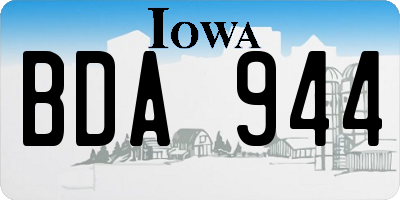 IA license plate BDA944