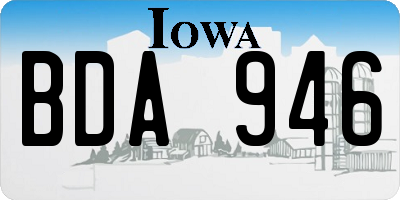 IA license plate BDA946