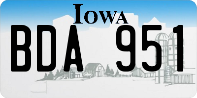 IA license plate BDA951