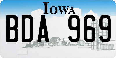IA license plate BDA969