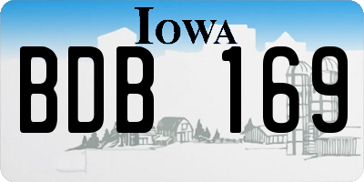 IA license plate BDB169