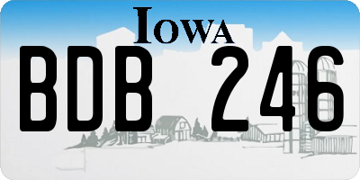 IA license plate BDB246