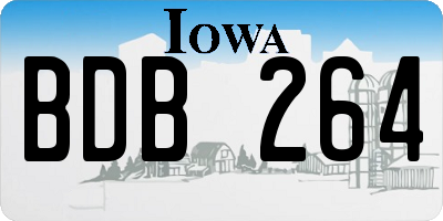 IA license plate BDB264