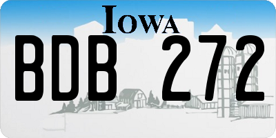 IA license plate BDB272