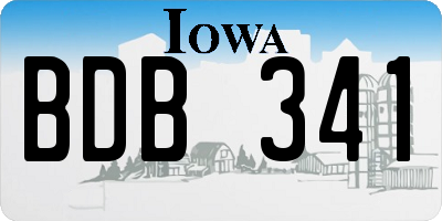 IA license plate BDB341