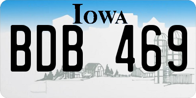 IA license plate BDB469