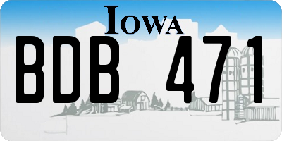 IA license plate BDB471