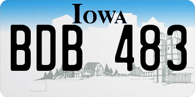 IA license plate BDB483