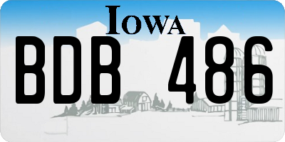 IA license plate BDB486