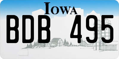 IA license plate BDB495
