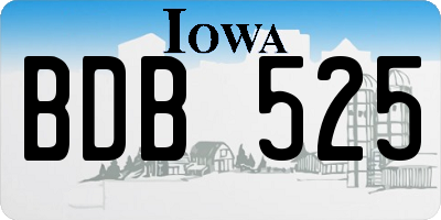 IA license plate BDB525