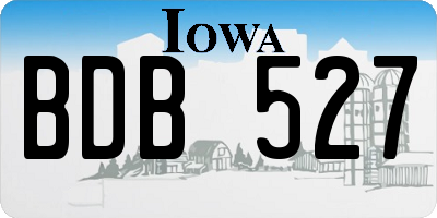 IA license plate BDB527