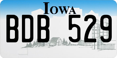 IA license plate BDB529