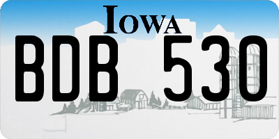 IA license plate BDB530