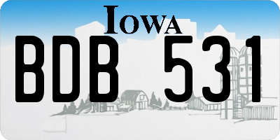 IA license plate BDB531