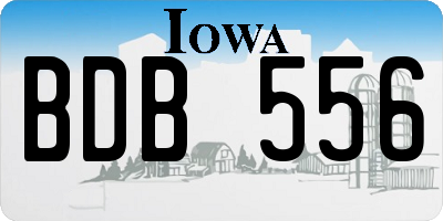 IA license plate BDB556