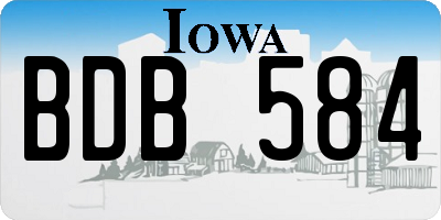IA license plate BDB584