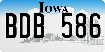 IA license plate BDB586