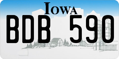 IA license plate BDB590