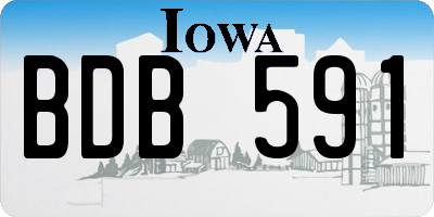 IA license plate BDB591