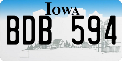 IA license plate BDB594