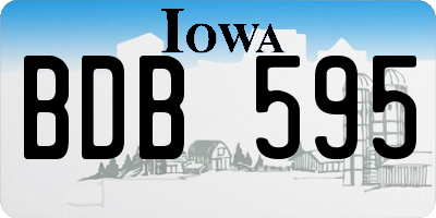 IA license plate BDB595