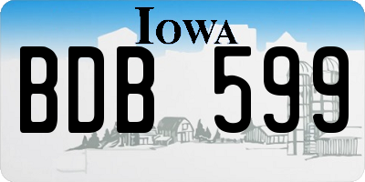 IA license plate BDB599