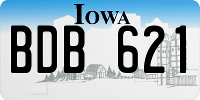 IA license plate BDB621
