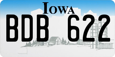 IA license plate BDB622