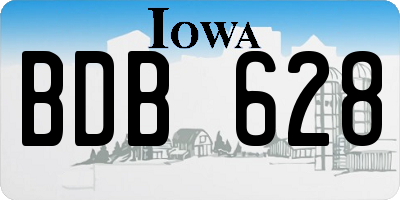 IA license plate BDB628