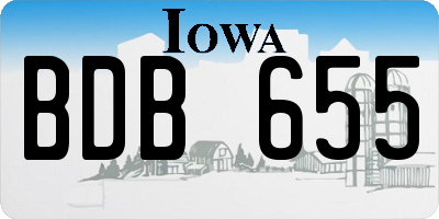 IA license plate BDB655