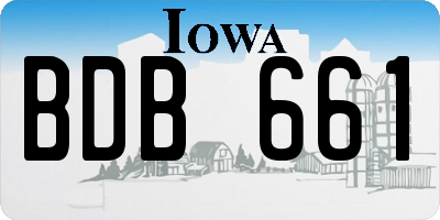 IA license plate BDB661