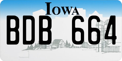 IA license plate BDB664