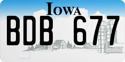IA license plate BDB677