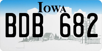 IA license plate BDB682
