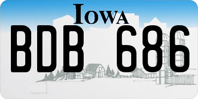 IA license plate BDB686