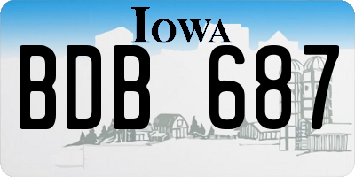 IA license plate BDB687