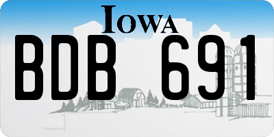 IA license plate BDB691
