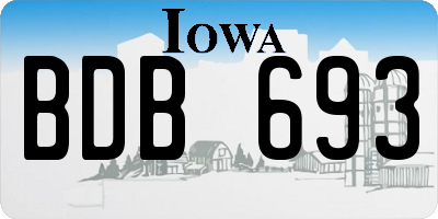 IA license plate BDB693