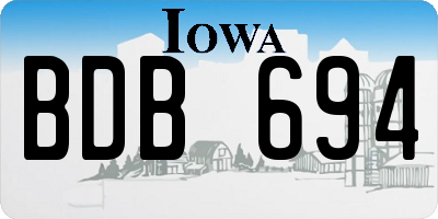 IA license plate BDB694