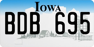 IA license plate BDB695