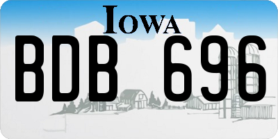 IA license plate BDB696