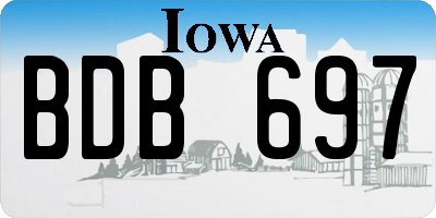 IA license plate BDB697