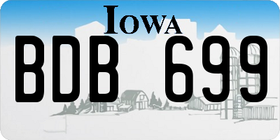 IA license plate BDB699