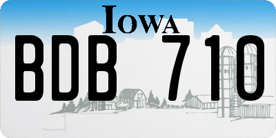 IA license plate BDB710