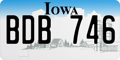 IA license plate BDB746