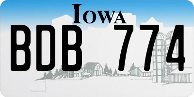 IA license plate BDB774