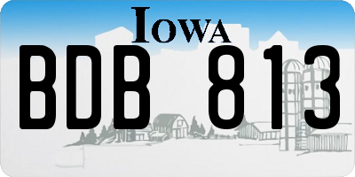 IA license plate BDB813