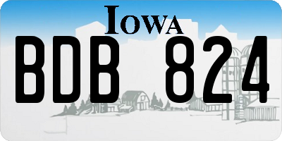 IA license plate BDB824